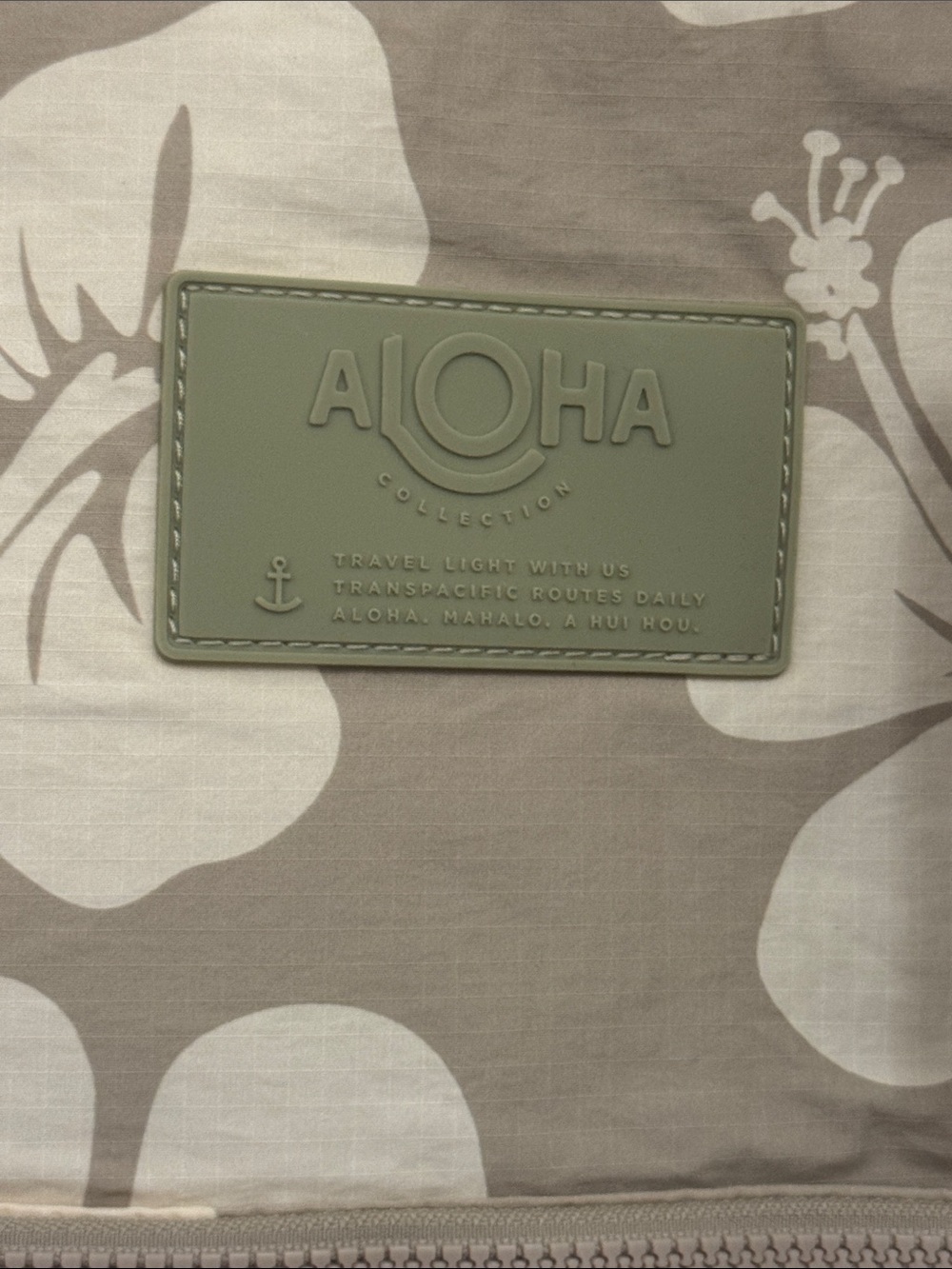 ALOHAS Beige Floral Canvas Backpack Tote with Top Handle - Picture 2 of 11
